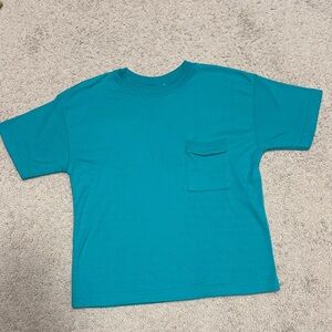 90s Vintage PS Sport Women’s Teal Front Pocket Tee Size S